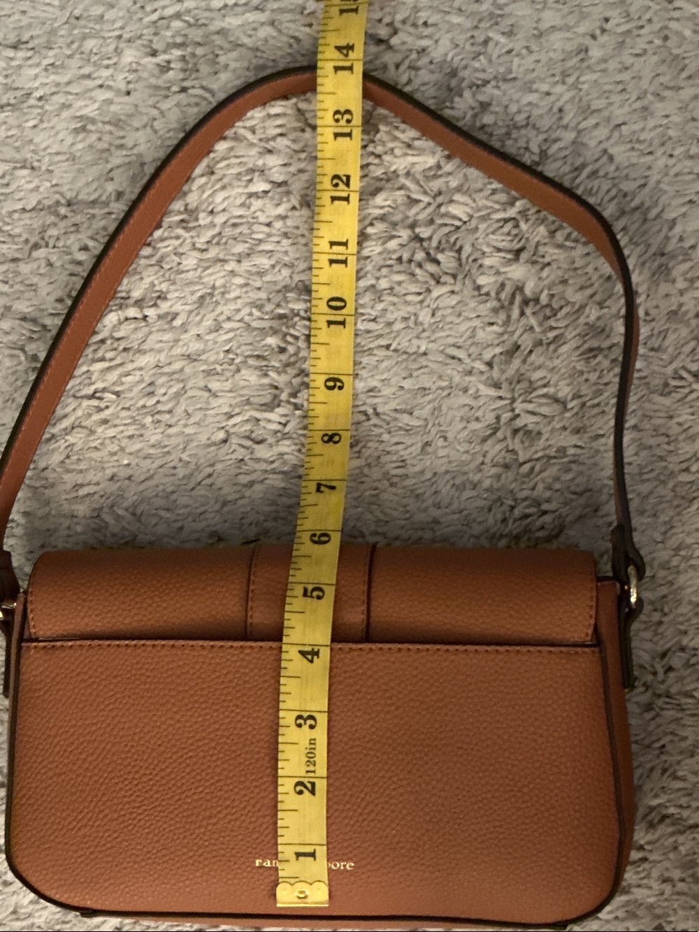 NWT Nanette Lepore vegan leather Buckle Shoulder Bag tennis prep classic preppy - Picture 10 of 11
